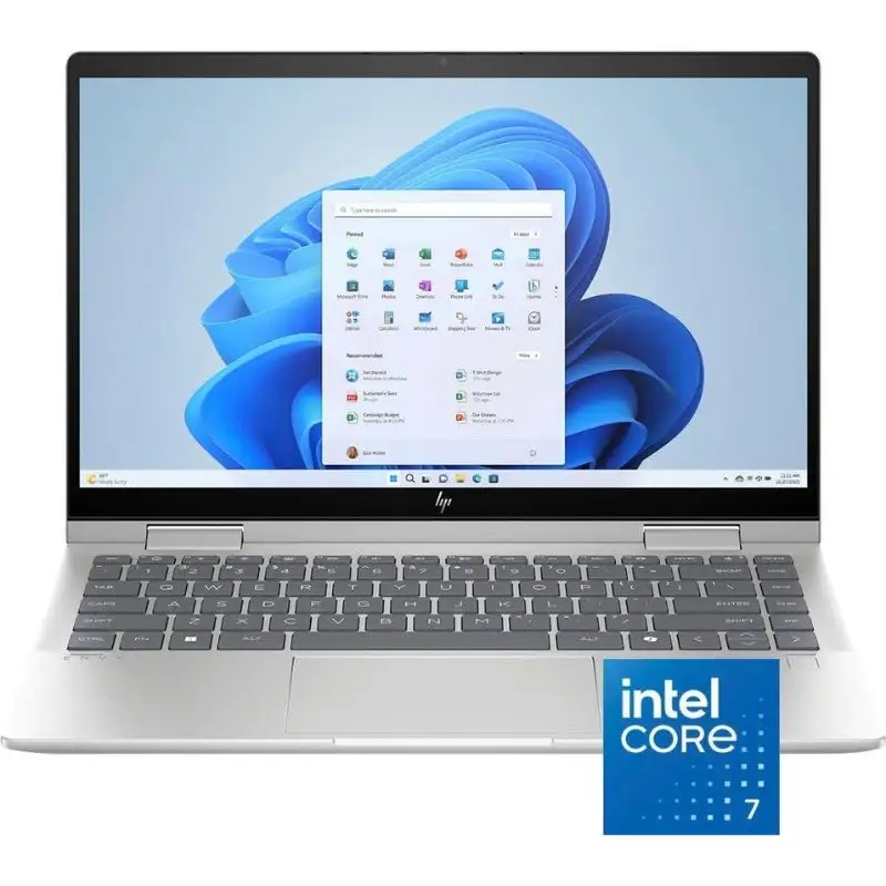 HP ENVY 14 ES1023DX CORE 7 14TH GEN 150U 16GB RAM 512GB SSD 14.0" FHD X360-TOUCHSCREEN BACKLIT ENG KB SILVER WIN 11