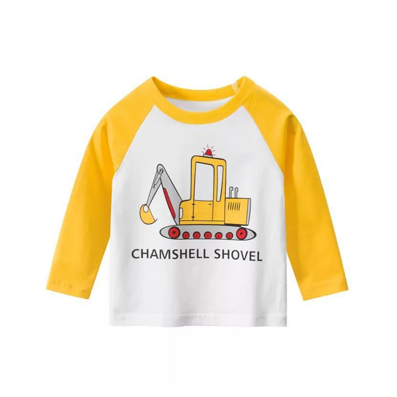 Raglan T-Shirt for Kids Chamshell Yellow & White By Babynest