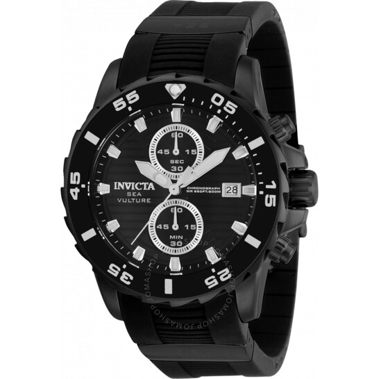 Invicta Sea Vulture Chronograph Quartz Black Dial Men's Watch 35037