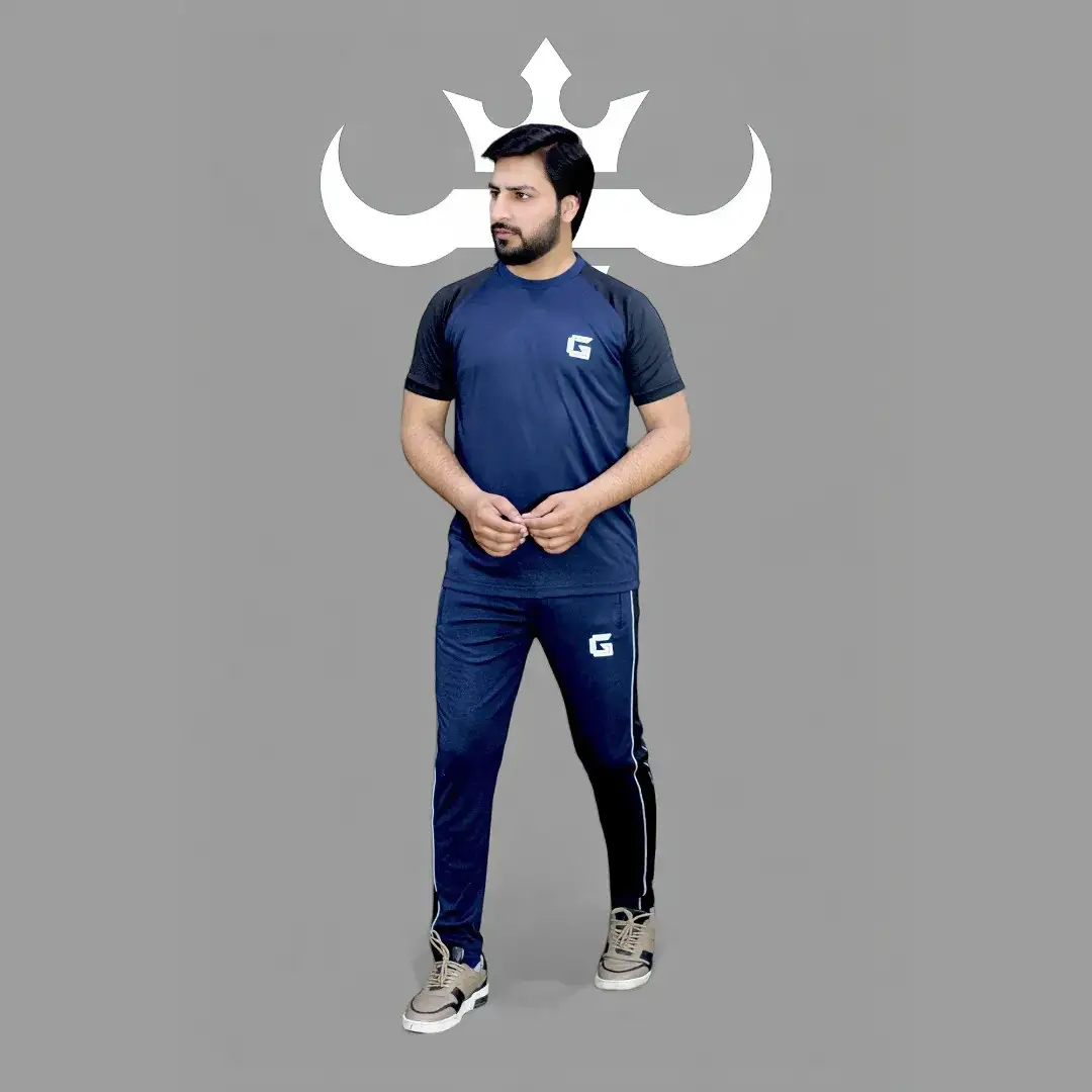 Gambluss Unisex Raglan Sleeve Tracksuit-Navy