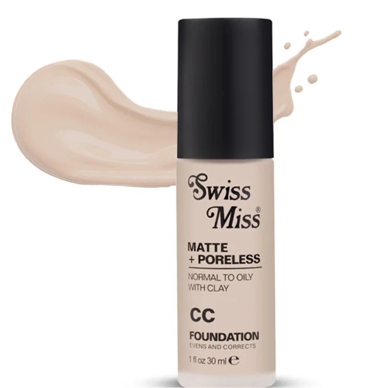 Swiss Miss Matte Poreless Foundation-Light Ivory SM 01