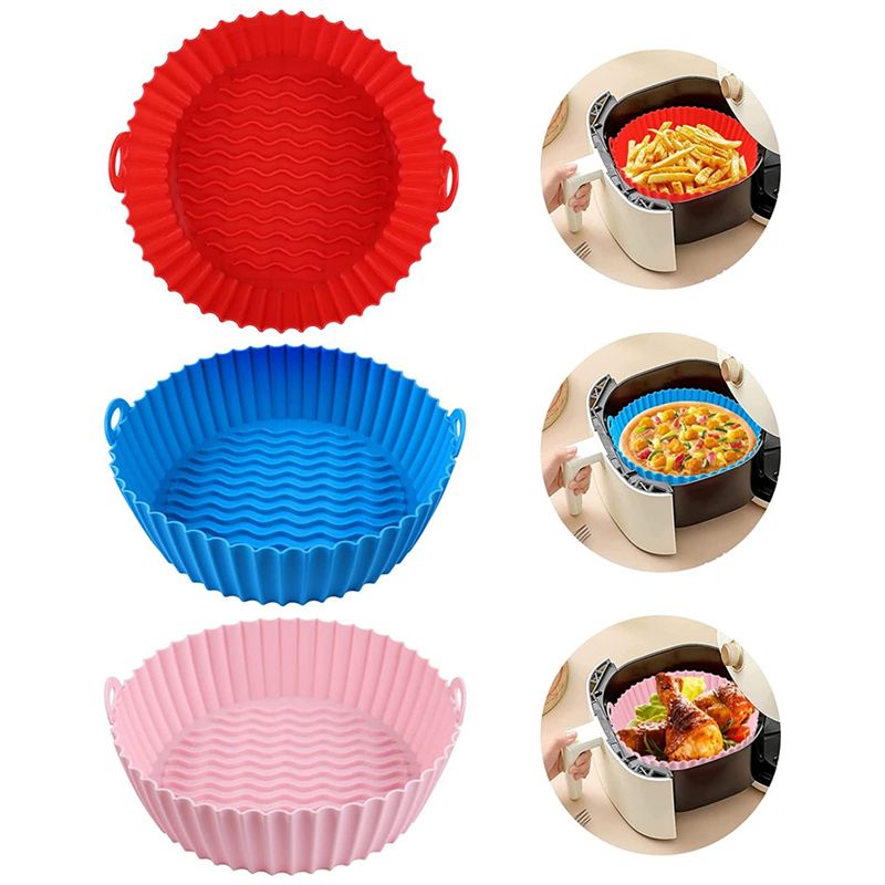 Air Fryer Silicone Pot Basket 7.5 Inch (1 Pcs)