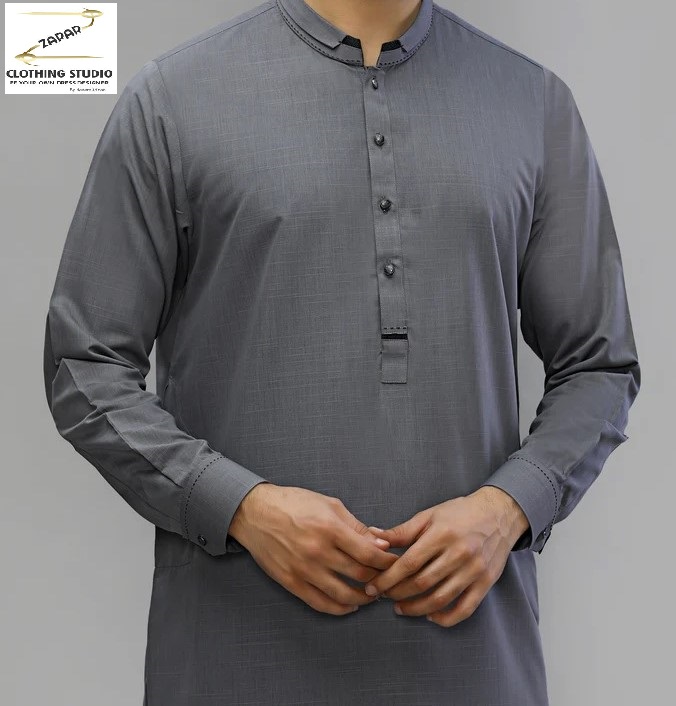 Charcoal Grey (Wash n Wear Elite) zarar clothing studio