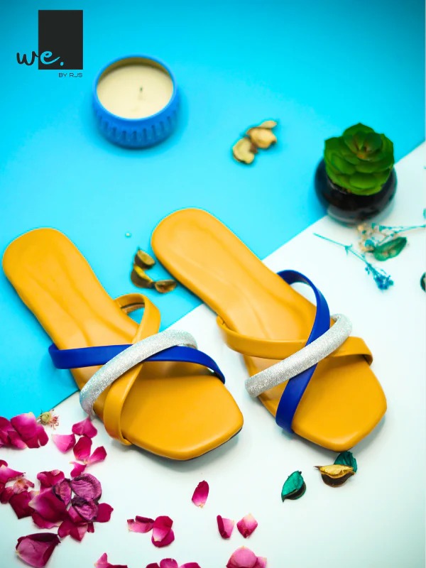 Vibrant Multi-Strap Flat - Yellow - WE BY RJS