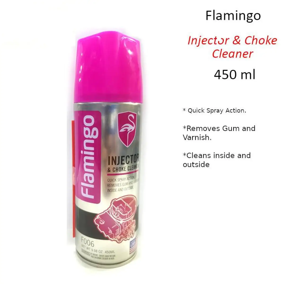 Flamingo Injector & Choke Cleaner For Cars - 450ml