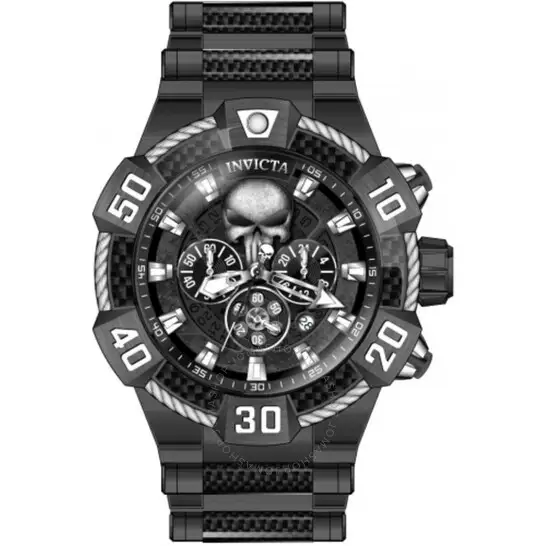Invicta Marvel Punisher GMT Chronograph Black Dial Men's Watch