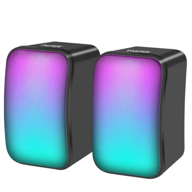 Faster Speaker For PC Usb 2.0 Speaker Rgb Mini PC Gaming Speaker With Official Warranty