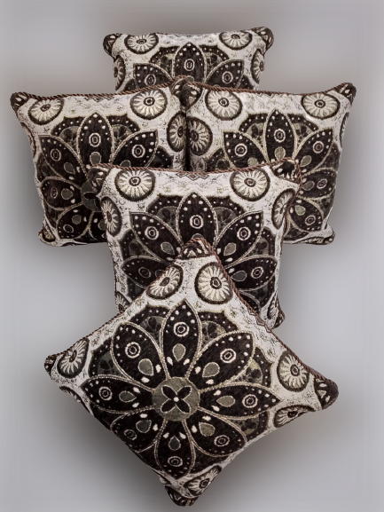 Velvet Cushion Covers | 5pcs Set | Brown | JC-19