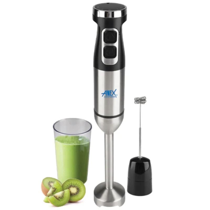 Anex AG-144 Deluxe Hand Blender With Milk Frother & Beaker With Official Warranty
