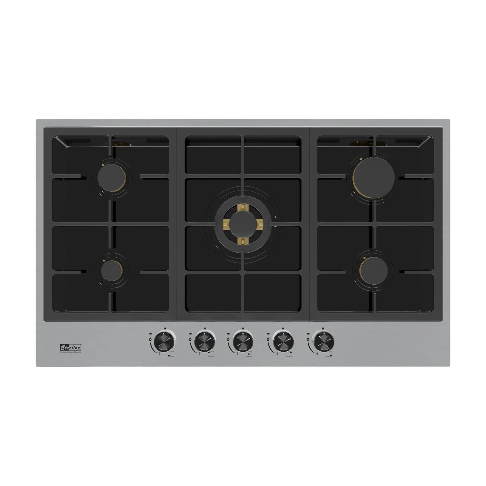 Steeline SL87-507S 5 Burner Stainless Steel Built-In Hob