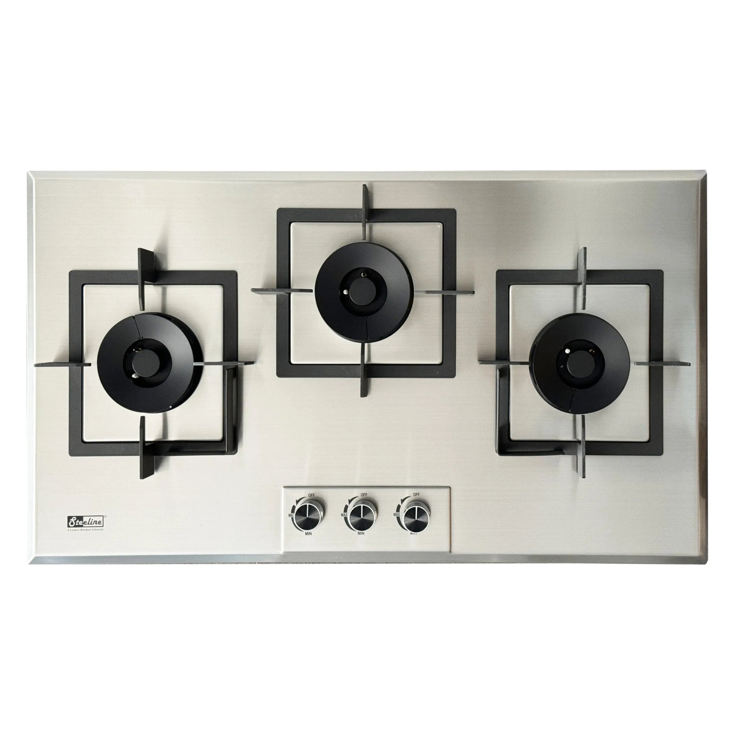 Steeline SL90-306S 3 Burner Stainless Steel Built-In Hob