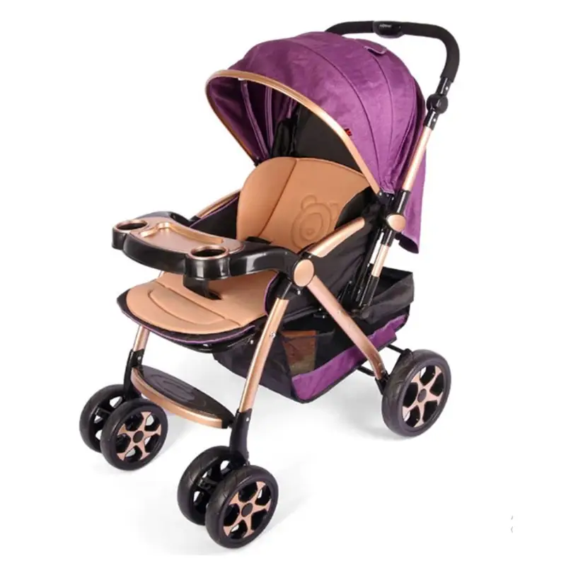 Junior Baby Stroller Purple with Tray