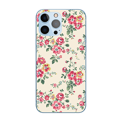 Customized Mobile Case for Apple iPhones (Light pink floral-3 Design)