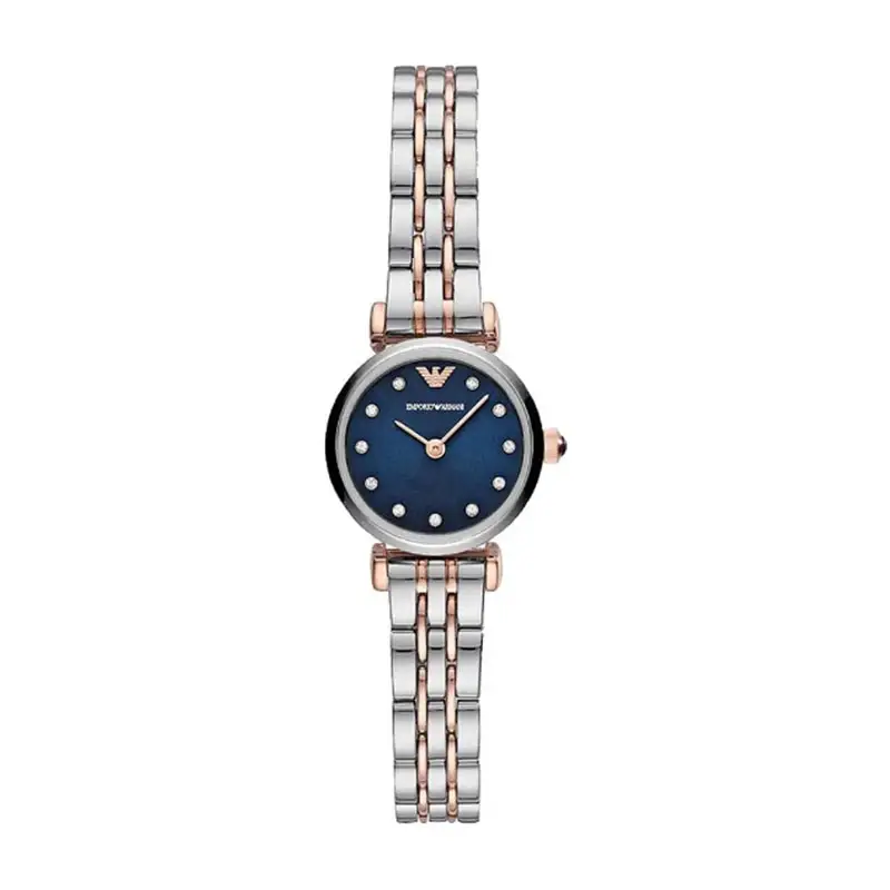 Emporio Armani Women’s Analog Stainless Steel Blue Dial 22mm Watch AR11222