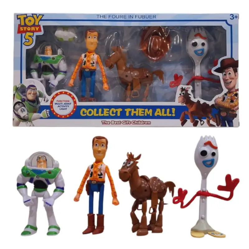 Toy Story 5 – Pack of 4 Character Set Action Figure For Kids