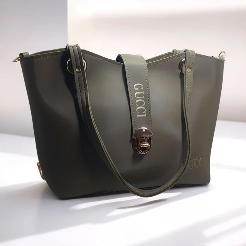 Elegant Fancy Dark Green Handbag For Women's
