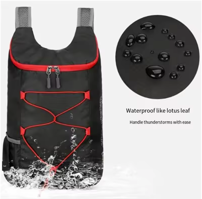 Multifunctional Outdoor Folding Backpack High Density Lightweight Waterproof Nylon Fabric Sports Bag for Camping Hiking Travel