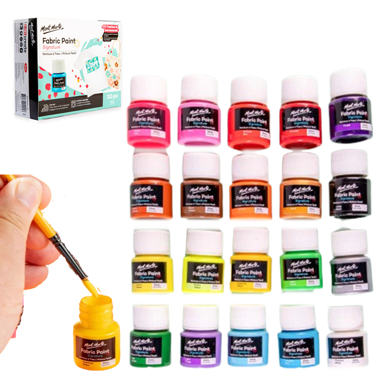 Mont Marte Fabric Paint Set 20pc x 20ml