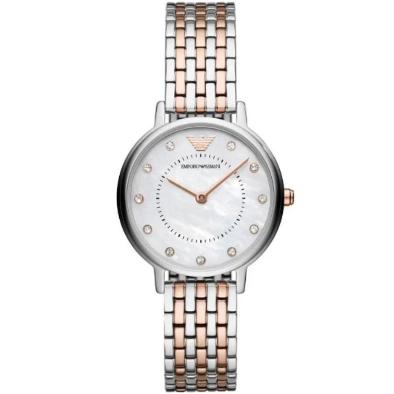 Emporio Armani AR11094 Women's Kappa Two-Tone Stainless Steel Mother of Pearl Dial Quartz Watch