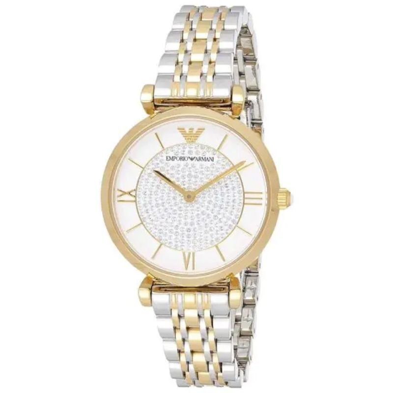 Emporio Armani AR8031 Women’s Analog Two Tone Stainless Steel White Dial 32mm Watch