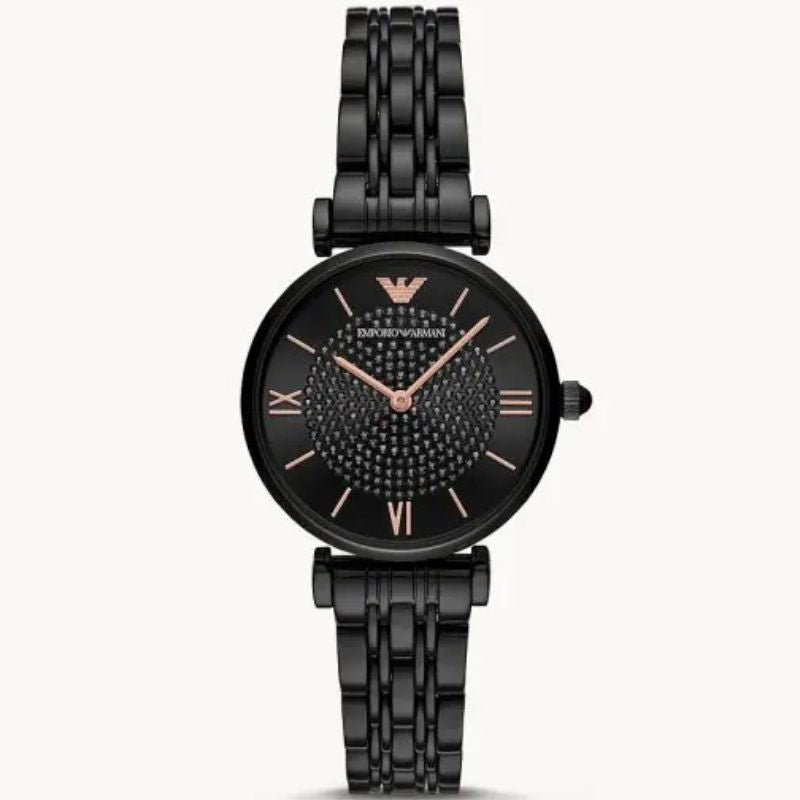Emporio Armani AR11245 Women’s Analog Stainless Steel Black Dial 32mm Watch