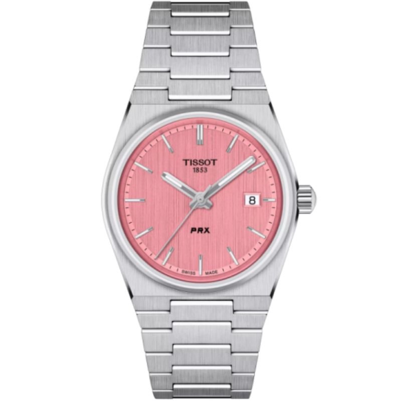 Tissot T137.210.11.331.00 Unisex Quartz Swiss Made Silver Stainless Steel Pink Dial 35mm Watch