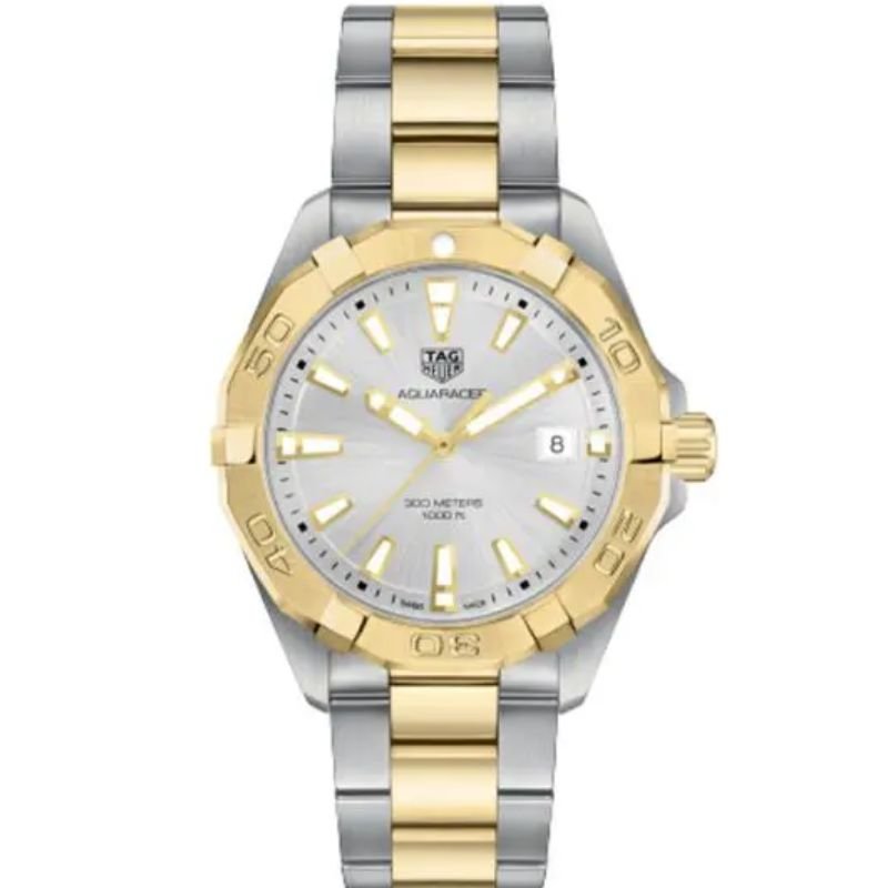 Tag Heuer WBD1120.BB0930 Aquaracer Men’s Quartz Swiss Made Two-tone Stainless Steel Grey Dial 41mm Watch