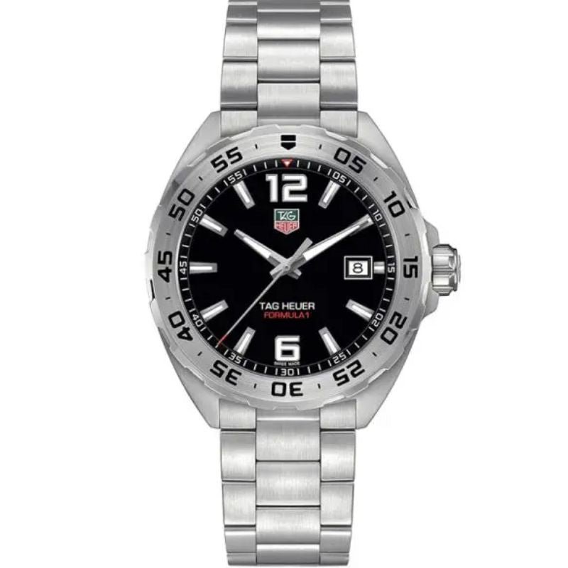 Tag Heuer WAZ1112.BA0875 Formula 1 Men’s Quartz Swiss Made Silver Stainless Steel Black Dial 41mm Watch