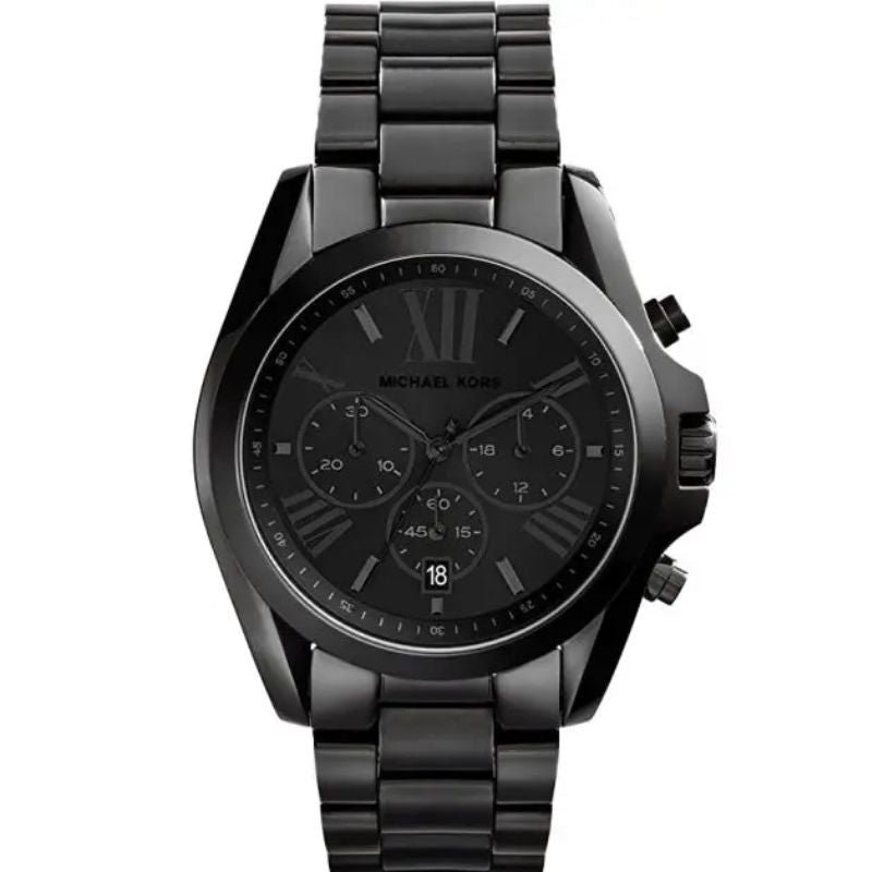 Michael Kors MK5550 Unisex Chronograph Quartz Stainless Steel Black Dial 42mm Watch