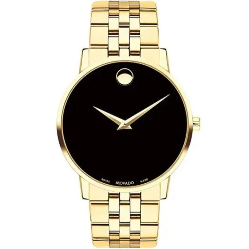 Movado 0607203 Men’s Swiss Made Quartz Stainless Steel Black Dial 40mm Watch