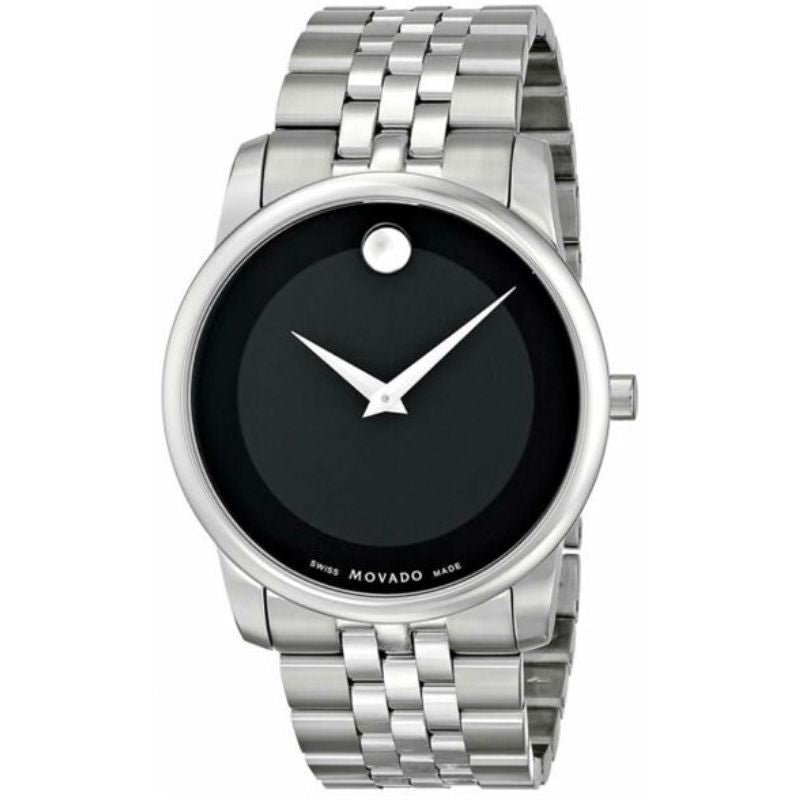 Movado 0606504 Men’s Swiss Made Quartz Stainless Steel Black Dial 40mm Watch