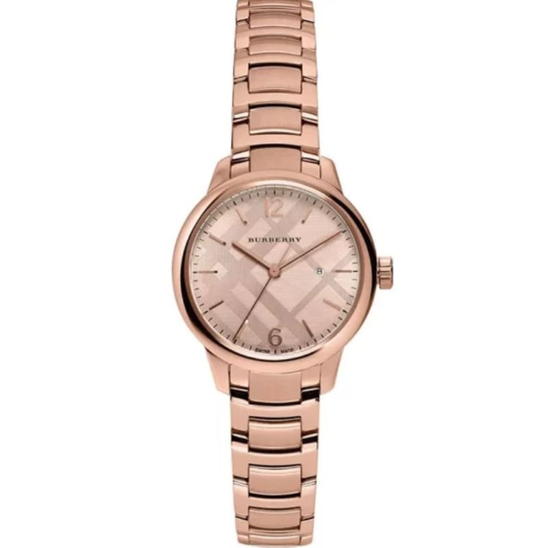 Burberry BU10116 Women’s Swiss Made Quartz Stainless Steel Rose Gold Dial 32mm Watch