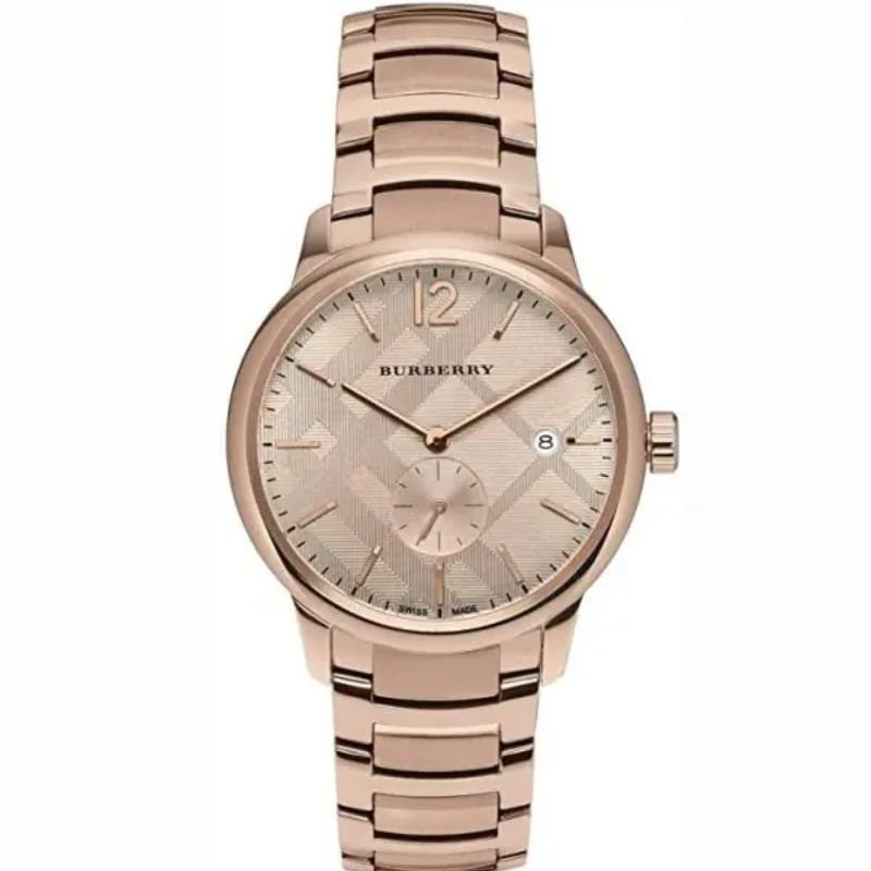 Burberry BU10013 Mens Swiss Made Stainless Steel Rose Gold Dial 40mm Watch