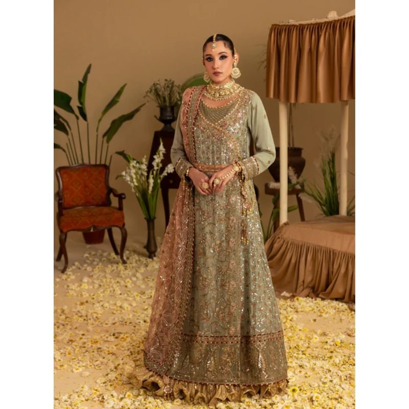 Sara Jahan SJ-1066 Rang-e-Bahar Chiffon Sage Green 4 pc Suit
