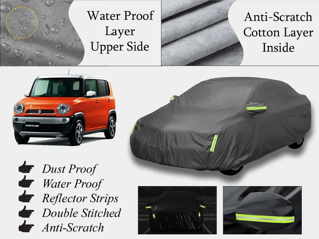 Suzuki Hustler Top Cover | Grey | Anti-Scratch | Double Layer | Heat Proof | Water Proof