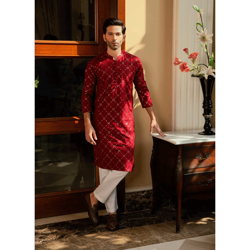 Kurta Corner Designer Kurta Pajama 7429-3