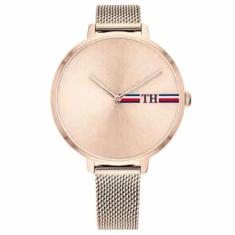 Tommy Hilfiger Women's Alexa Round Shape Metal Analog Wrist Watch 38 mm - Rose Gold - 1782158