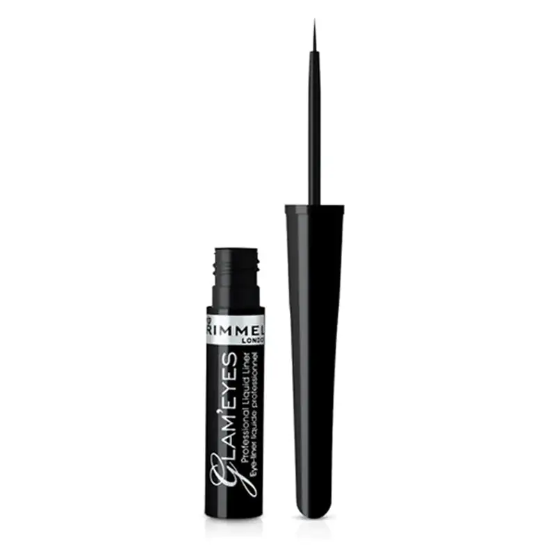 Rimmel London Glam Eyes Profliquid Eyeliner - Ebony Black 034-001 (3607344174083)