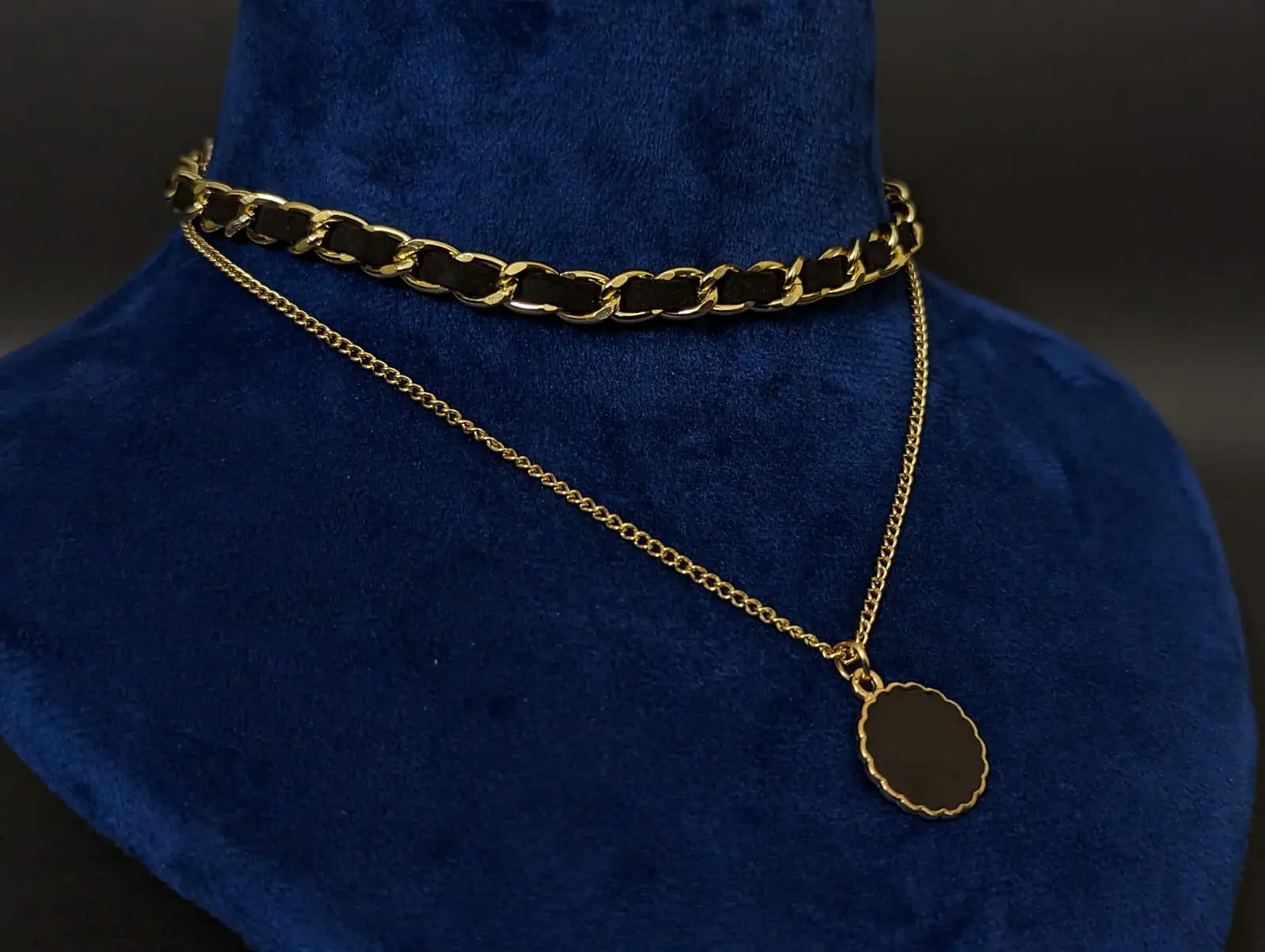 Embellishers Dual Chain Gold Plated Necklace