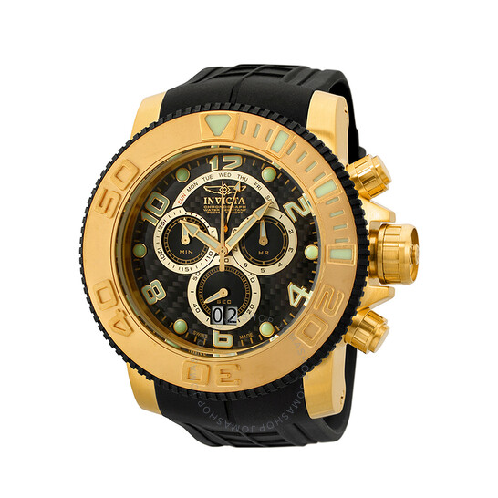 Invicta Pro Diver Black Dial Gold-plated Men's Watch