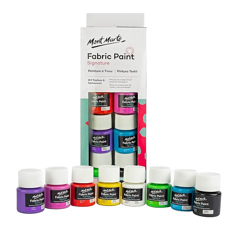 Mont Marte Fabric Paint Set 8pc x 20ml