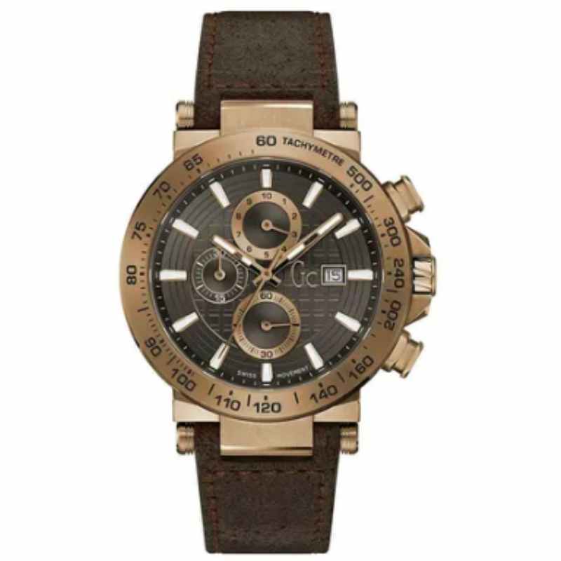 Gc Men's Water Resistant Chronograph Wrist Watch Y37001G5 - 44 mm - Brown