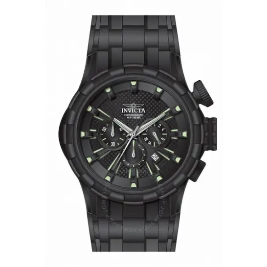 Invicta I-Force Chronograph Black Dial Black Polyurethane Men's Watch