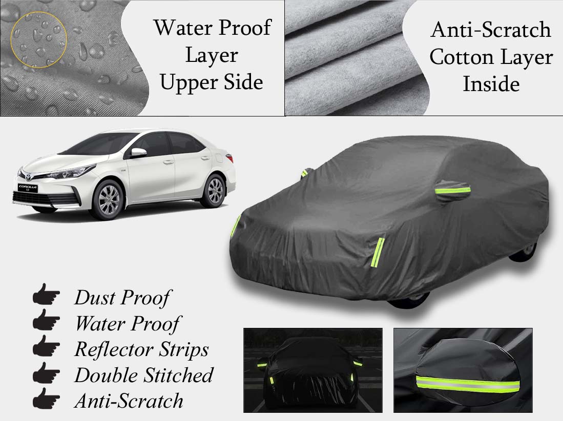 Toyota Corolla 2014 - 2025 Top Cover | Grey | Anti-Scratch | Double Layer | Heat Proof | Water Proof