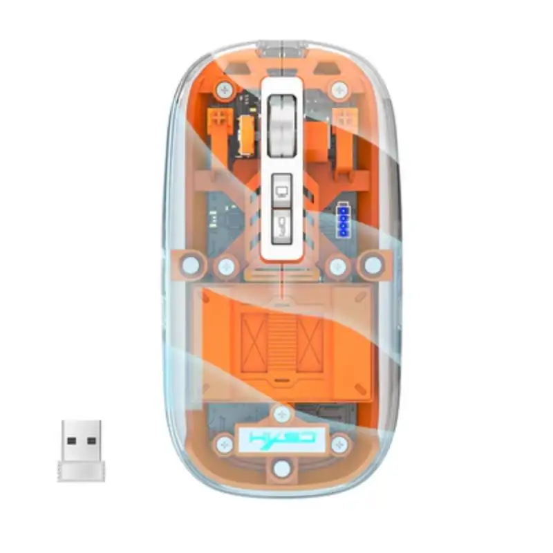 Compro 3 Modes Wireless Transparent 2.4G Mouse Bluetooth / RGB