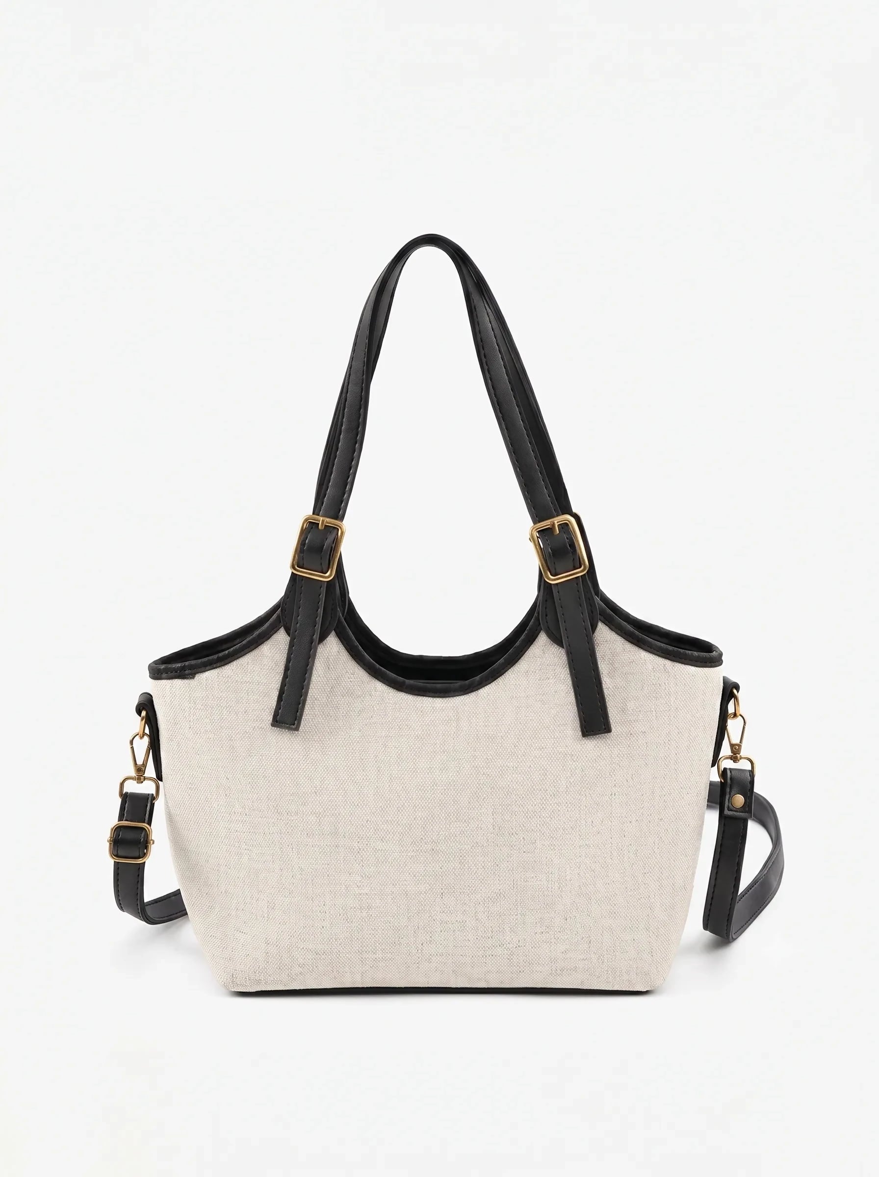 WestStyle - Bucket Canvas Tote Bag for Women in Black