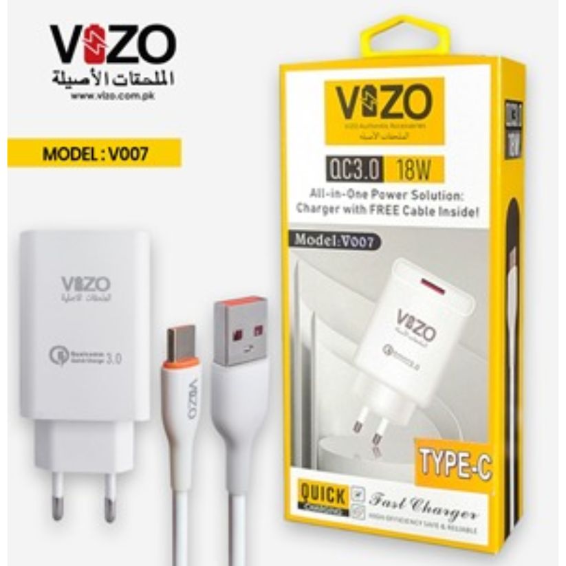 Vizo V007 Type-C Fast Charger With Official Warranty