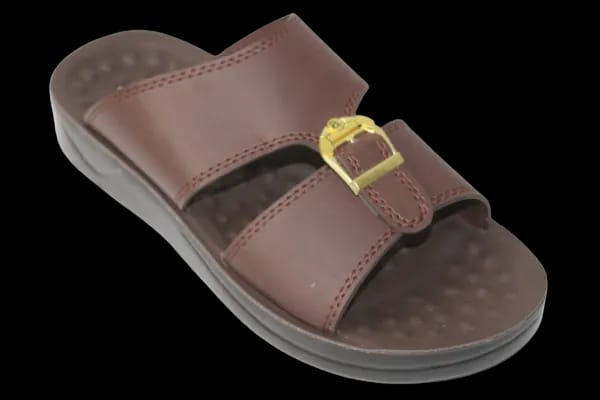 Sabai Thai Comfort Brown Color Synthetic Leather Upper With Reflex Insole And Polyurethane Sole Slippers For Men S5183