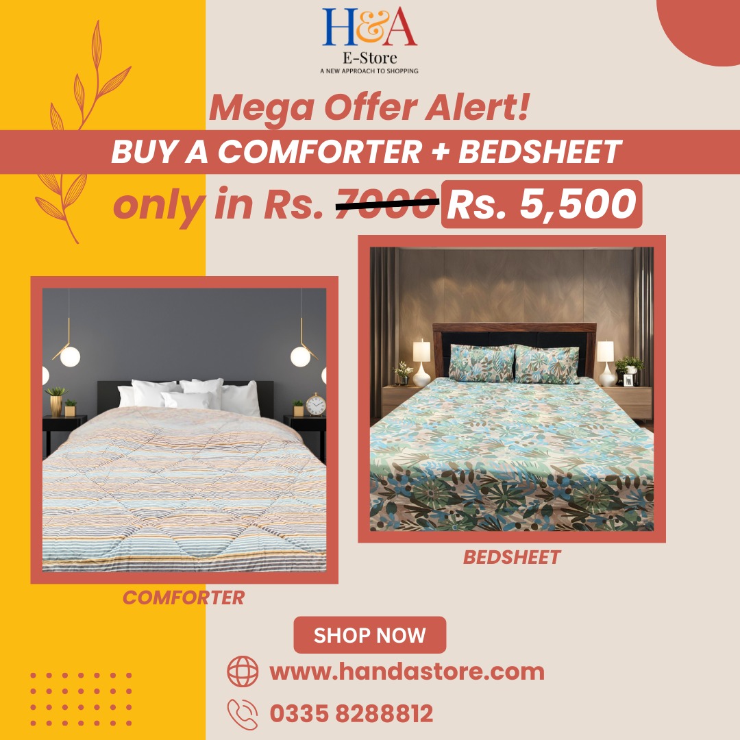 Mega Offer Alert Premium Comforter and Bedsheet Combo Set for Luxurious Sleep