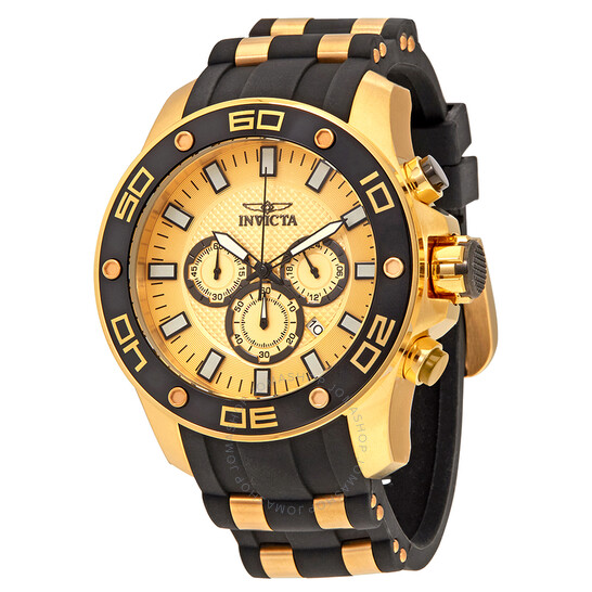 Invicta Pro Diver Chronograph Gold Dial Men's Watch 26088